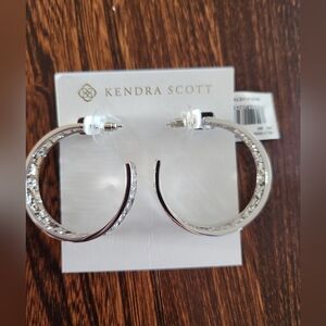 Kendra Scott Silver Kelly Hoop Earrings